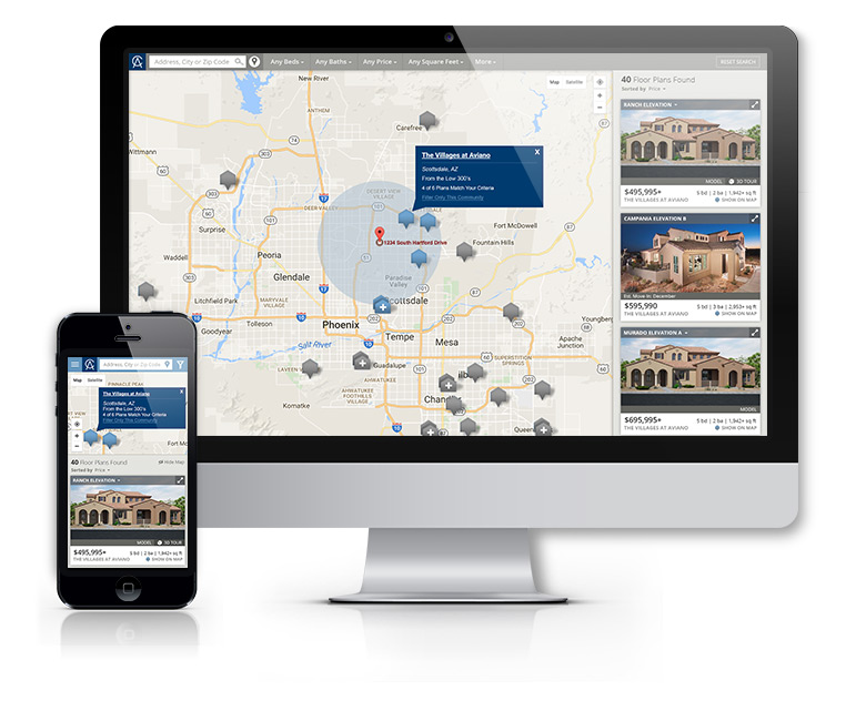 CalAtlantic Homes Community Search Mockup