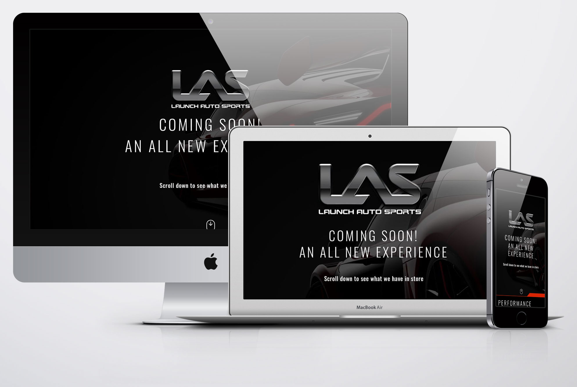 Launch Auto Sports Landing Page Mockup